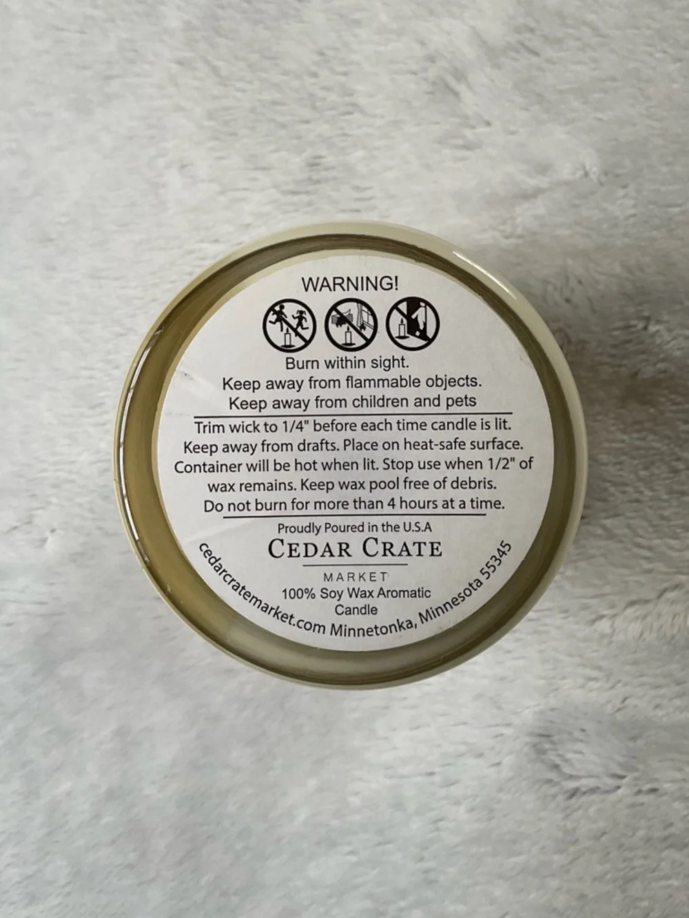 Cedar Crate Market Vanilla Sandalwood Retirement Gift Vanilla Sandalwood Candle
